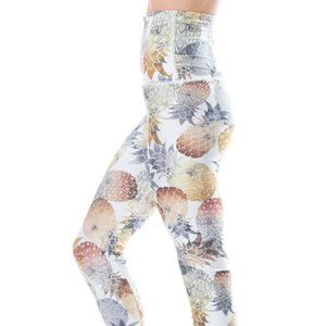 Emily Hsu Pineapple Capri Leggings Pants sz XS